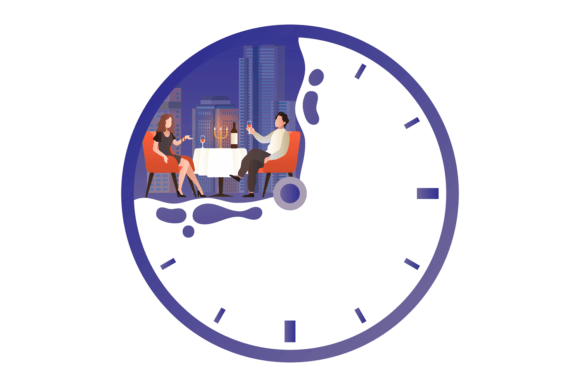 Download Dinner Time, Dates. Cartoon Couple Sitti - Premium Resources