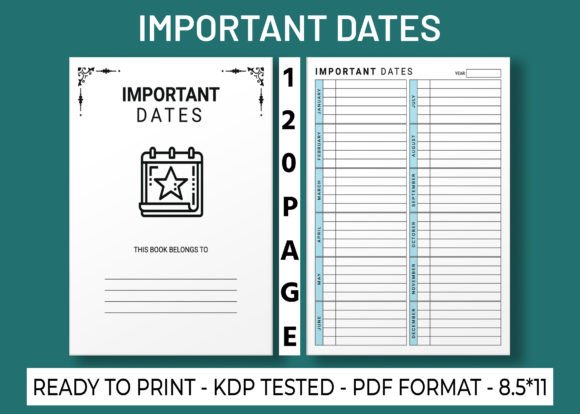 Download Important Dates KDP Interior - Dates Collection