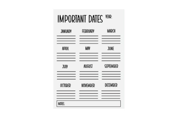 Download Dates to Remember Template - Plain - Dates Collection