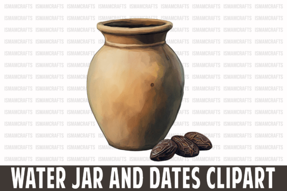 Download Water Jar and Dates Clipart PNG - Premium Resources